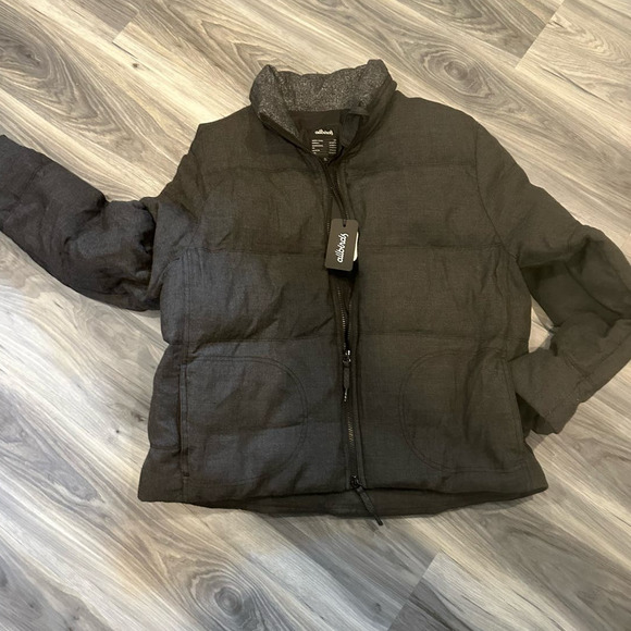 NEW Allbirds Trino Puffer Jacket Wool Blend Charcoal Gray Women’s XL - Picture 2 of 8